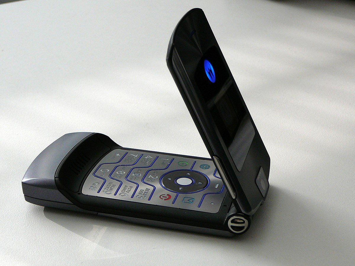 Motorola RAZR V3 Flip Phone by Mortorla, 2003